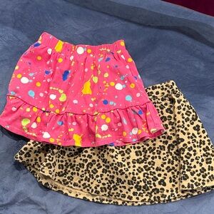 Colorful and Leopard Print Kids Skirt Set